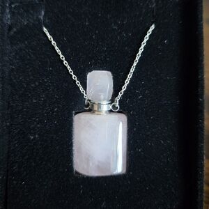 Light Pink Crystal Urn Pendant Necklace - Women Jewelry